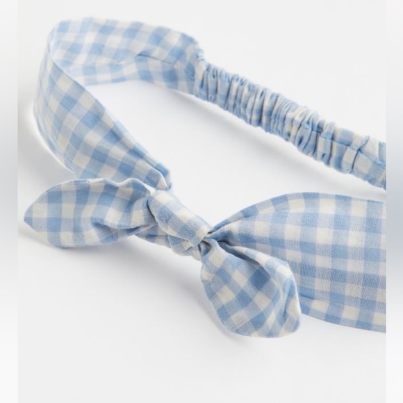 NWT H&M 3 pc Blue & White Gingham Cotton Set - Picture 3 of 3